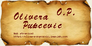 Olivera Pupčević vizit kartica